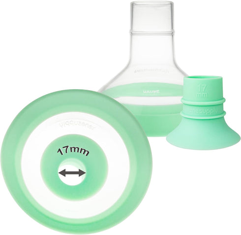 Nenesupply 17mm Inserts and 24mm Flex Flanges Compatible with Lansinoh Breastpump Replacement