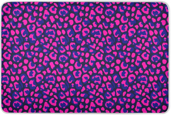 siphylline Leopard Pattern Blue Pink Extra Large Resuable Bed Underpads Water Resistant Baby