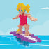 PLUS PLUS - Surfer Girl - 70 Piece, Construction Building Stem/Steam Toy, Interlocking Puzzle Blocks for Kids, Mini Maker Tube