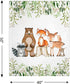Popfavors Woodland Baby Blanket, Greenery Forest Crib Bedding, Newborn Swaddle, Monthly Milestone for Boy Girl,