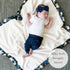 40"x30" SARANONI Receiving Blankets for Babies | Ultra-Soft Lush and Boutique Quality Baby Blanket | Satin Border Rose