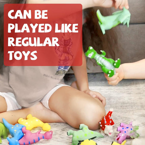 Set 12 Hely Cancy No Hole Dinosaur Bath Toys for Toddlers -