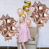 20pcs 18in Rose Gold Star Foil Balloons, Pink Star Shaped Helium Balloons for Birthday, Wedding, Party