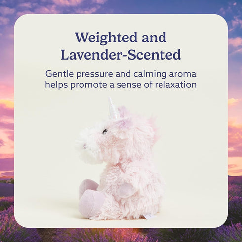 warmies Junior Microwavable & Weighted Stuffed Animals, Unicorn - Heated Stuffed Animal Plushie for Warmth & Comfort