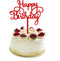 Red Happy Birthday Cake Topper - Birthday Party Decorations Supplies