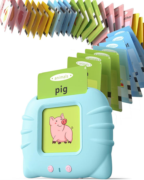 Talking Flash Cards for Toddlers 1-4 Years - Language Learning Toys, Pocket Speech Therapy Toys with 224 Words