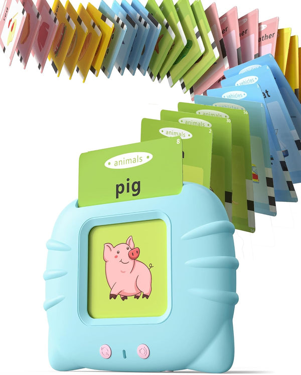 Talking Flash Cards for Toddlers 1-4 Years - Language Learning Toys, Pocket Speech Therapy Toys with 224 Words