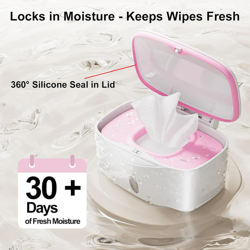 X2 Wipes Dispenser with Weighted Plate, PRO, Seposeve Perfect Pull Baby Wipe Holder, Refillable Wipe Container, Keeps
