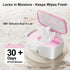 X2 Wipes Dispenser with Weighted Plate, PRO, Seposeve Perfect Pull Baby Wipe Holder, Refillable Wipe Container, Keeps