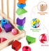 Montessori Bead Sequencing Set for Kids, Wooden Lacing Beads Toys for Toddlers, Educational Gifts for 2-5 Years Old