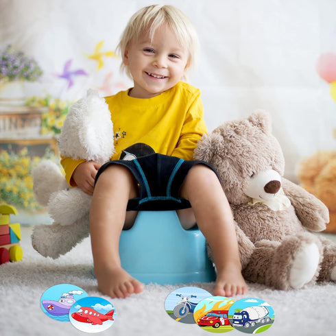 Zonon 10 Pcs Potty Training Stickers Traffic Toilet Target Sticker Reusable Potty Targets Color Changing Pee Target