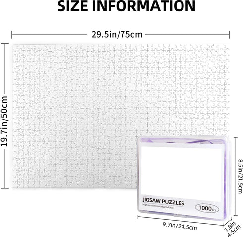 Black and White Couple Animals 1000 Piece Jigsaw Puzzle - Wooden Puzzles for Adults, Holiday Fun