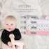 Dodo Babies Pacifier Clip with Case Set, 5-Piece Set, Pink & Gray Prints, Universal Binkie Clip & Holder