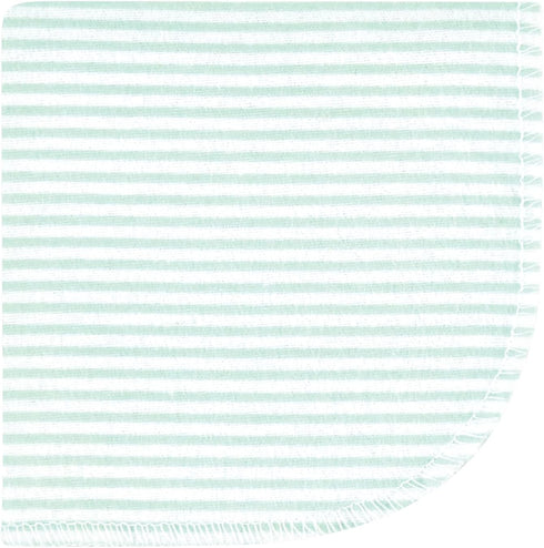 12Pk, Hudson Baby Unisex Baby Flannel Washcloths, Eucalyptus One Size