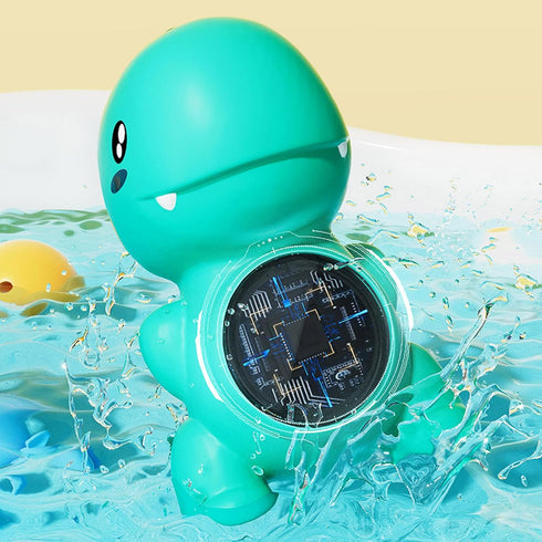 Xinsheinelry 3 Bath Thermometer, Digital Dinosaur Bath Thermometers Light Alerts Automatic for Newborns