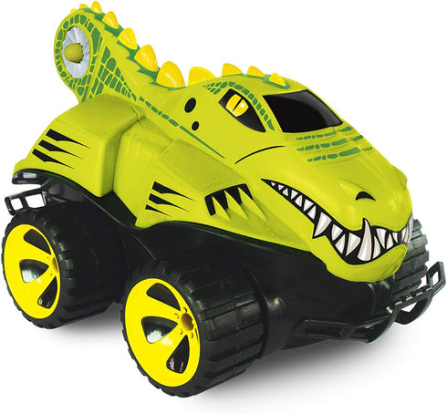 Kid Galaxy Amphibious RC Car, Mega Morphibians Crocodile, All Terrain Remote Control Toy, 2.4 Ghz, Yellow & Black