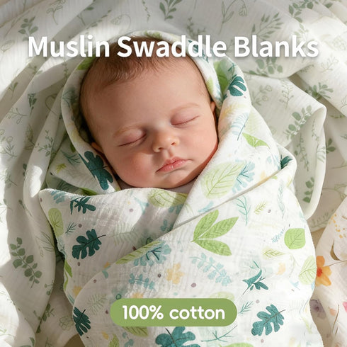 SEVDO 3 Pack 38 40 inches (3-piece Set Swaddle Blankets for Newborn, Breathable Soft Receiving Blanket, Large x Swaddle