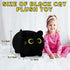 Black Cat Plush Stuffed Animal - 11.8'' Soft Plush Toy, Cute Black Cat Plush Pillow for Kids and Girls