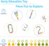 Stack-a-Rainbow-Tree 70 Piece Plastic Stacking Blocks, Balance Game Building Toys for Kids Ages 3-8, Montessori Gifts