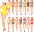 BARWA 12 Items Swimsuits Bathing Clothes for 11.5 inch Doll, 5 Pcs with 2 Pool Floaties and Shoes