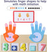 BESTAMTOY Counting 3-6, Montessori Math Board Toy - Double-Sided Finger & Number Tracing Board Number Blocks, Wooden