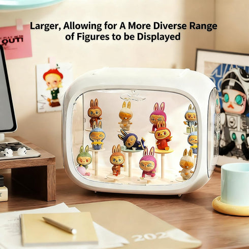 WMM 6.7in Display case for Plush Doll, Upgrade Large-Sized Display Box for Dolls Clear Acrylic Display Box with Door