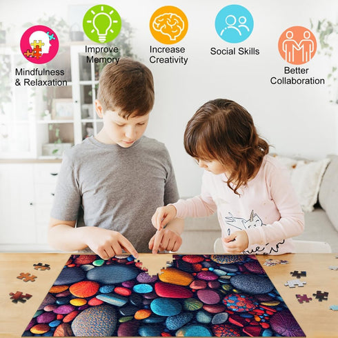 HUADADA Jigsaw Puzzles for Adults 1000 Piece - Challenging Game Puzzles with Letters on Back