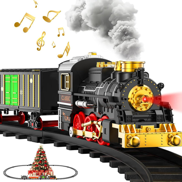 Train Set Train Toys for Boys with Smokes, Lights and Sound (ON/Off),