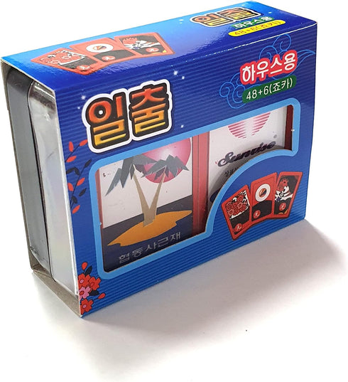 Sunrise Hwatu Card Set, Korean Flower Battle Traditional Card Game for Go or Stop Minhwatu Matgo/Godori
