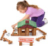 Wondertoys 170 Pieces Wood Logs Set - Classic Building Log Toys for Ages 3+, Creative Engineering Educational Gifts