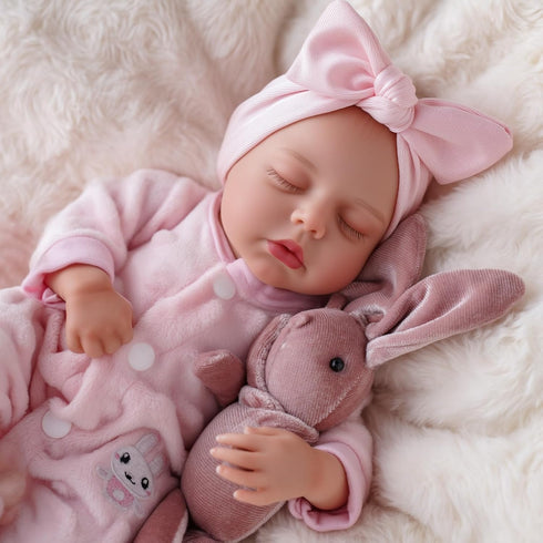 12 Inch Set 3+ BABESIDE Lifelike Reborn Baby Dolls Vinyl Full Body, Soft Realistic Baby Doll Sweet Sleeping Preemie