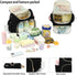 Bevkois Backpack Small Diaper Bag Quilted Mini Baby Crossbody Diaper Bag Tote for Mom and Baby Girls Boys (Black)