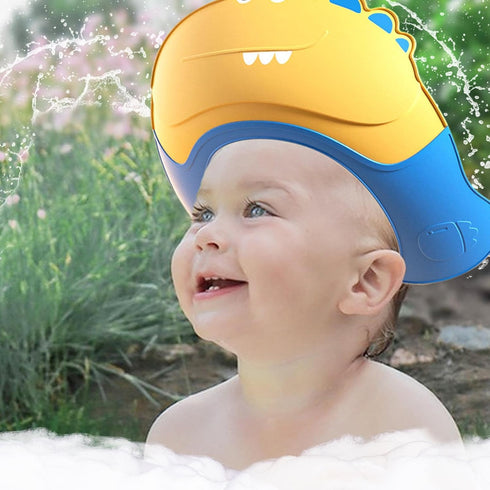 Generic Baby Shower Shield - Safe Shampoo Protection Cap,Baby Cartoon Shower Cap Shield, Soft Adjustable Visor Bathing