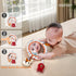 3 6 9 12 Set, TUMAMA Car Seat Toys Months, Plush Animal Rattle Mirror Soft Crinkle Book Baby Enlightenment Toy Newborn