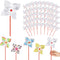 Simgoing 300 Pcs DIY Pinwheels for Kids Party Favor Paper Summer Craft Kits