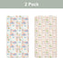 Summer 52x28In 2 Pack Bright Beach Girly Baby Crib Sheets for Girl Tropical Lemon Palm Tree Seashells Soft Snug Fitted