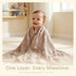 6-Layer 43" 43",Leaf Muslin Baby Blanket Made with Organic Cotton - Nature Inspired Pattern,Swaddle & Crib Quilt, x