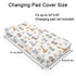 Jungle Safari Animals Rainbow Changing Pad Covers Zoo Leopard Elephant Giraffe Zebra Hippo Monkey Baby Change Table Cover for Boy Girl Soft Stretch Fitted Diaper Changing Pad Sheet Mats 32''x16''