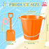 24 Sets 4.7" Summer Pack Summer Sratte Sand Buckets and Shovels Bulk Beach Bucket Plastic Beach Pails Sand Toys