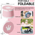 Liazonkj Portable Foldable Toddler Travel Potty - Medium Pink Potty Seat, Emergency Toilet for Car Camping Hiking
