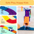 PicassoTiles Magnetic Race Track Toys Set for Toddlers, Includes 2 Trucks, Building Blocks for Kids Age 3+