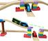32 Pack 3+ Wooden Train Track Accessories, pcs Wooden Track Connector, Compatible with All Major Brands Train Track