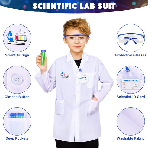 Kids,120 6 7 8 9 10-12 Kuovei Science Kit for Science Lab Experiments,Scientist Costume Role Play STEM Educational