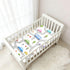 CZXW 52" 28" Cartoon Road Cars Crib Sheets Fitted x Natural Cotton Soft & Breathable for Baby Crib Mattress
