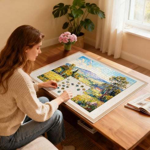 1000 31.5" 24" Jigsaw Puzzle Board for Pieces, Foldable Puzzle Board, x Felt Display Board