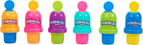 Fubbles Bubbles No-Spill Bubble Tumbler for Kids | Includes 6oz Bubble Solution & Wand (Pack of 3)