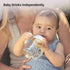 6M+ Pigeon Sippy Straw Conversion Kit for Babies | Soft Silicone Sipper, Weighted Straw & Cleaning Brush | Smooth