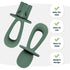 Tiny Twinkle Silicone Training Utensils, Baby Spoons and Forks for Self-Feeding, Baby Led Weaning Supplies (Olive)