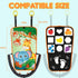 Innofans Baby Car Seat Animals Toys - Kick and Play Double Sided Infant Car Seat Toys with Plush Toys, Mirror, Teether