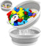 Bath Toy Storage Organizer, Foldable Bath Toy Holder for Bathtub, Removable Base, Bathroom Toy Storage Bin for Kids